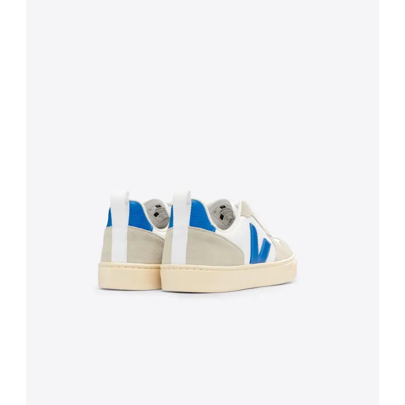 Veja white & cobolt blue lace sneaker 3260 - girls