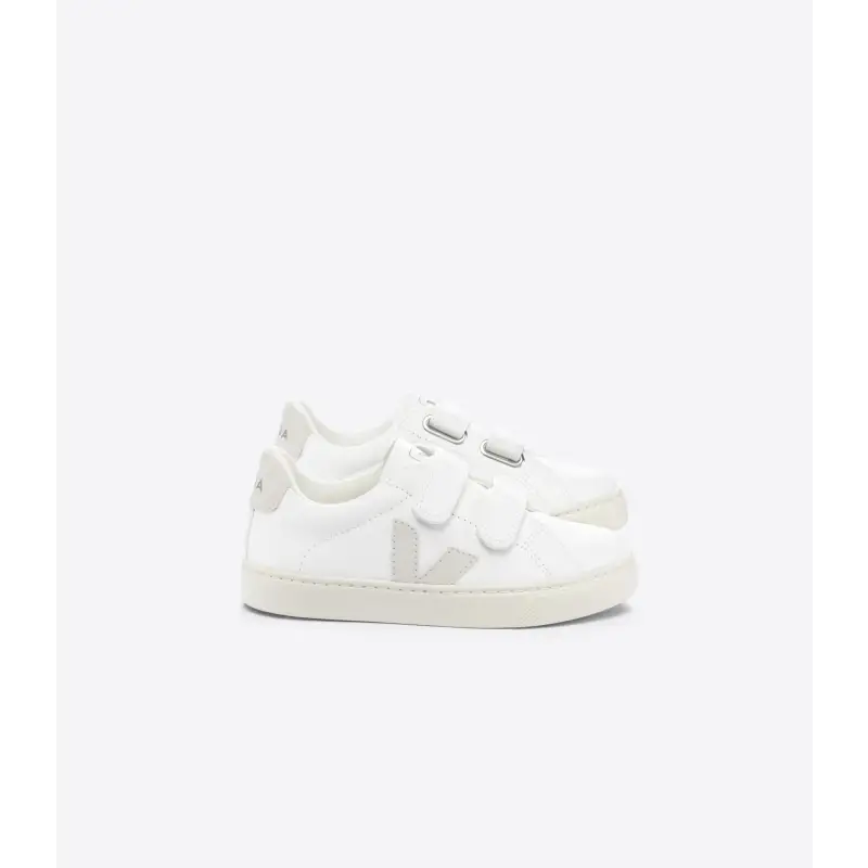 Veja white grey velcro sneaker 3223 - girls
