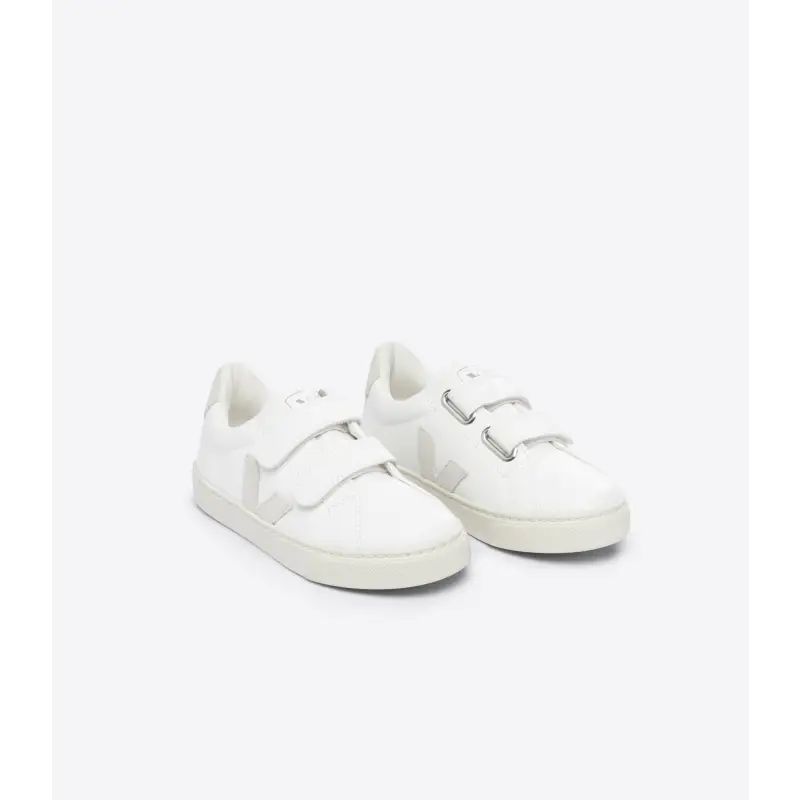 Veja white grey velcro sneaker 3223 - girls