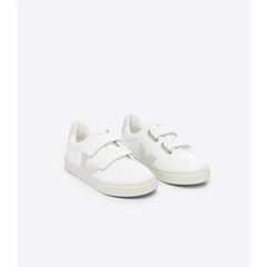 Veja white grey velcro sneaker 3223 - girls