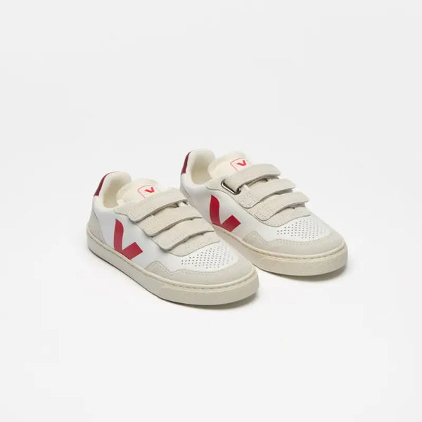 Veja Red Velcro Trendy Sneaker for Girls | Laced Shoe  display picture 3