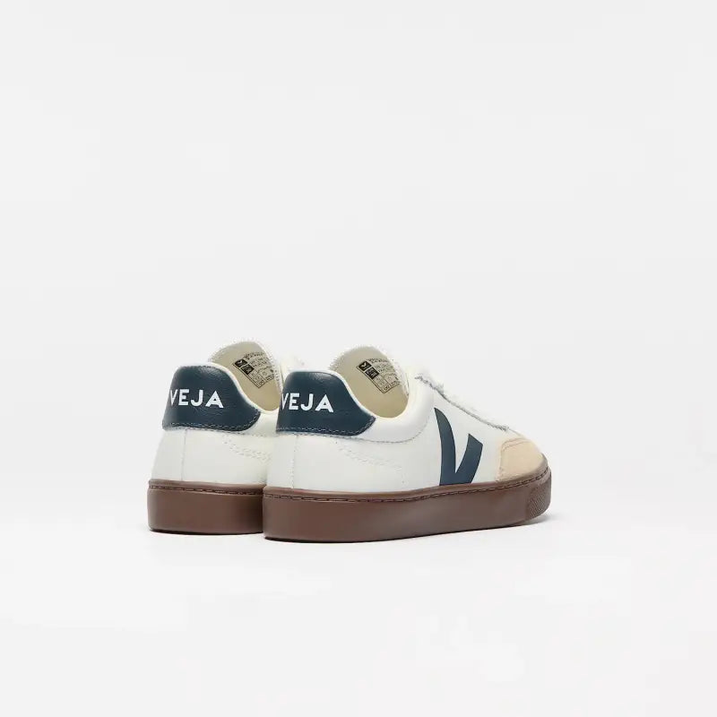 Veja white teal lace slip on sneaker v10l - sneaker