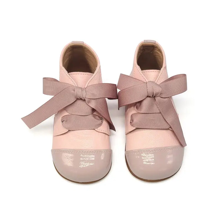 Zubii Baby Pink Lace Up First Walker ZU059 - First Walker