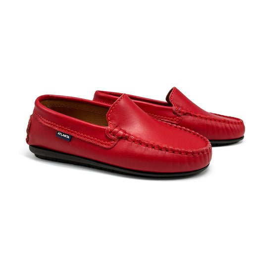 Atlanta Mocassin Red Leather Loafer 015