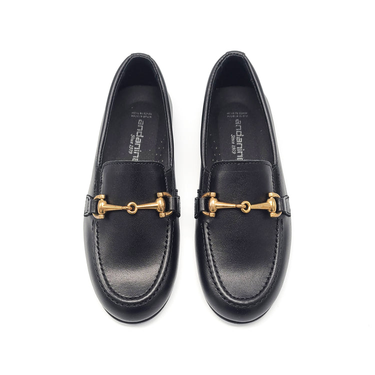 Andanines Black Chain Slip On