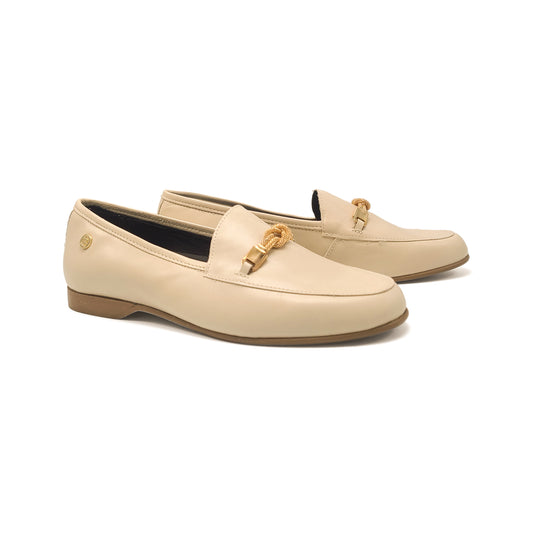 Andanines Cream Gold Chain Slip On 221472