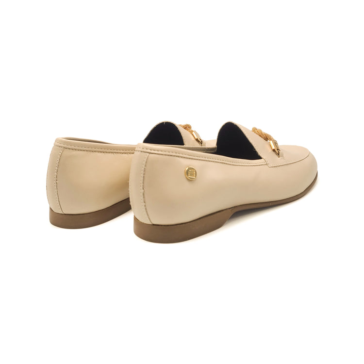 Andanines Cream Gold Chain Slip On 221472