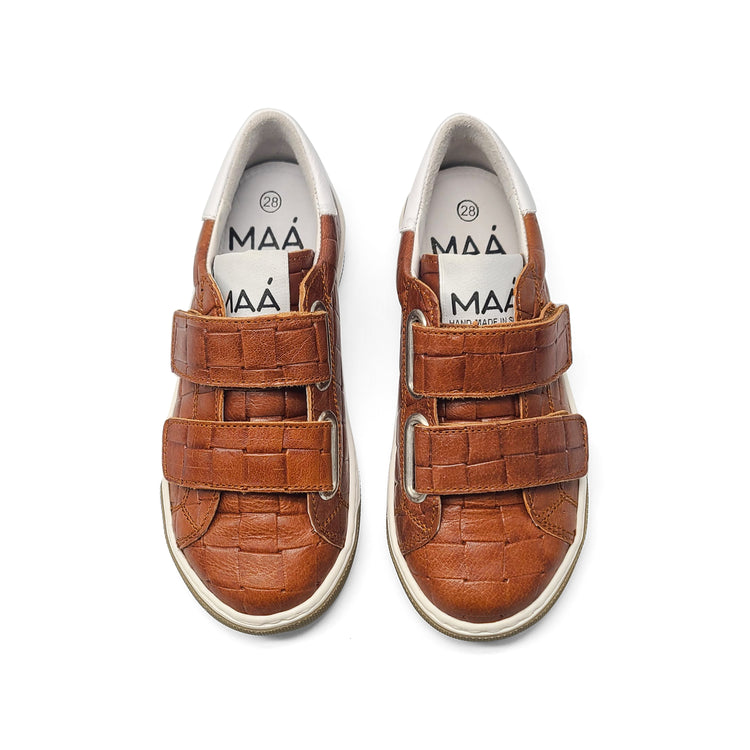 MAA Brown Woven Velcro Sneaker C285