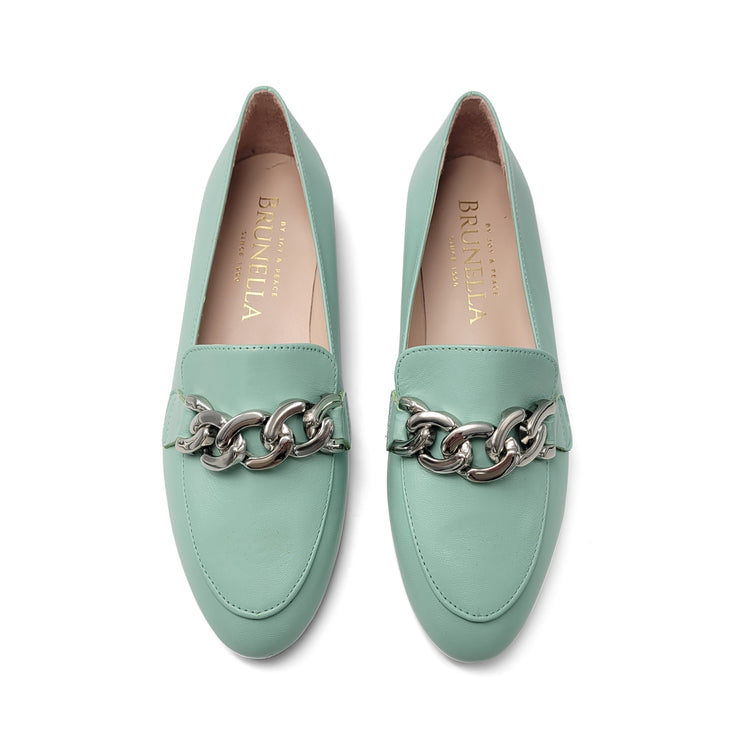 Brunella Mint Chain Slip On 414