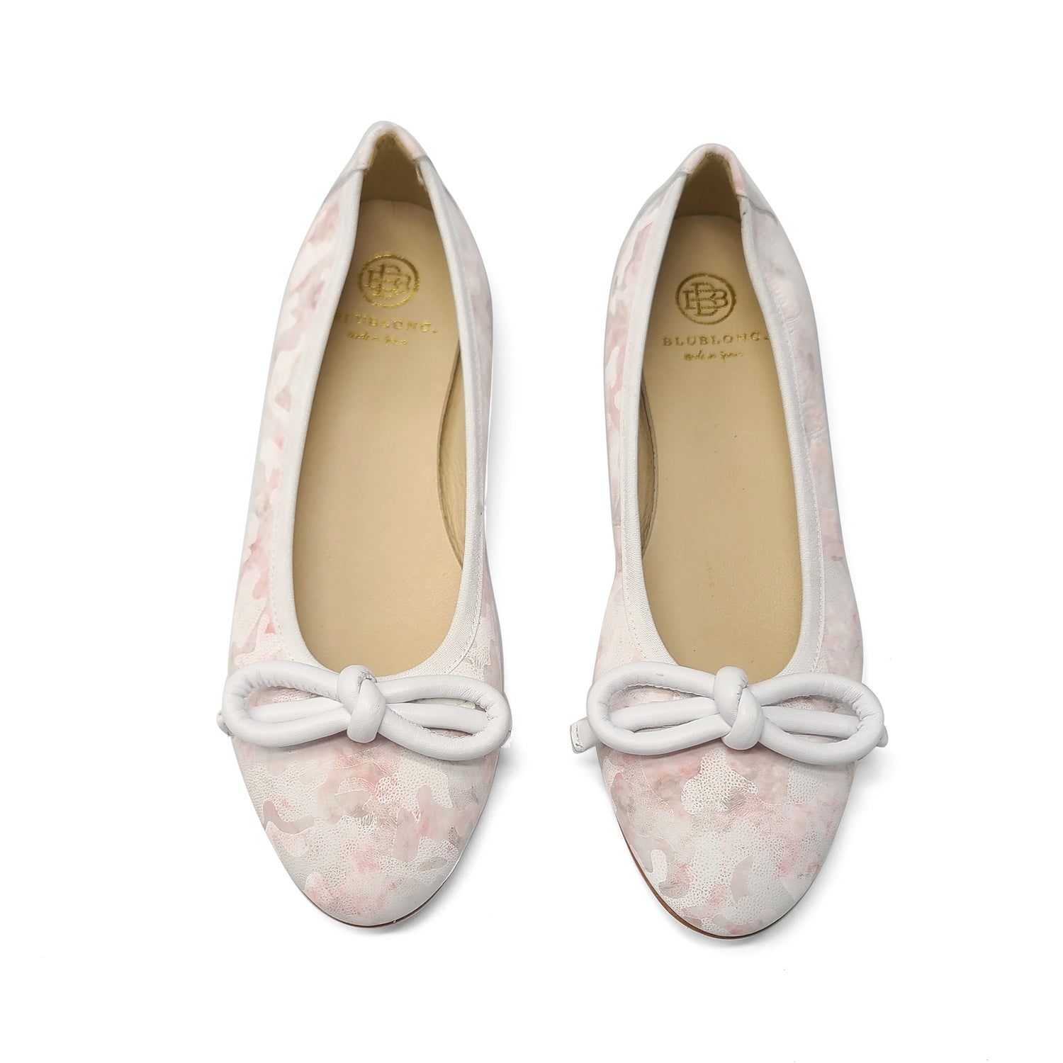Blublonc Luisa Pink Army Watercolor Ballet Flat – Laced Shoe Inc