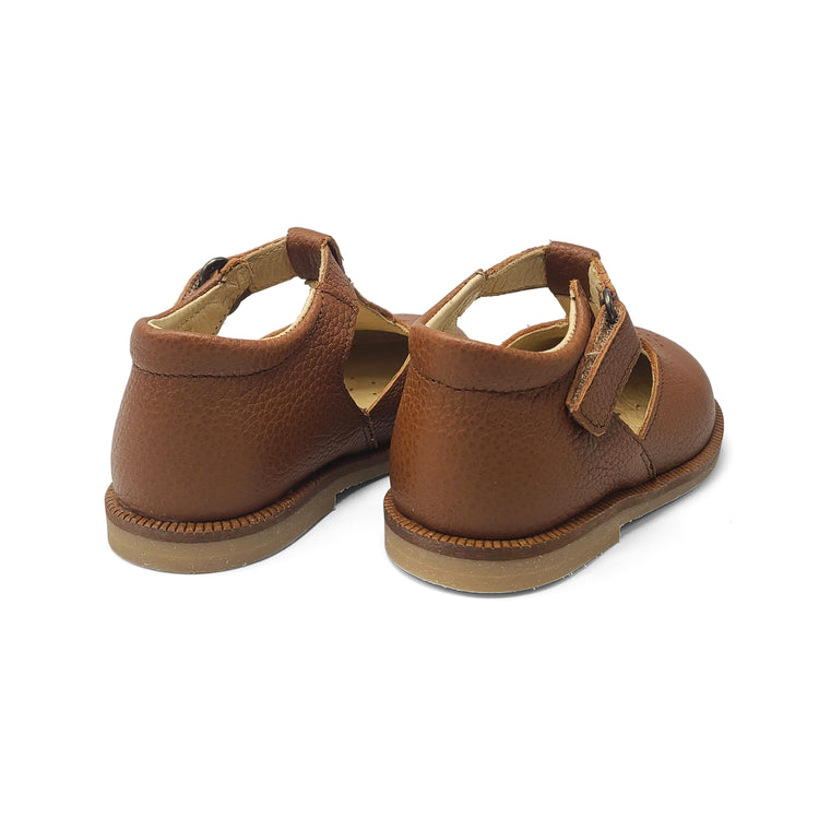 Blublonc Star Cognac T- Strap Baby Shoe