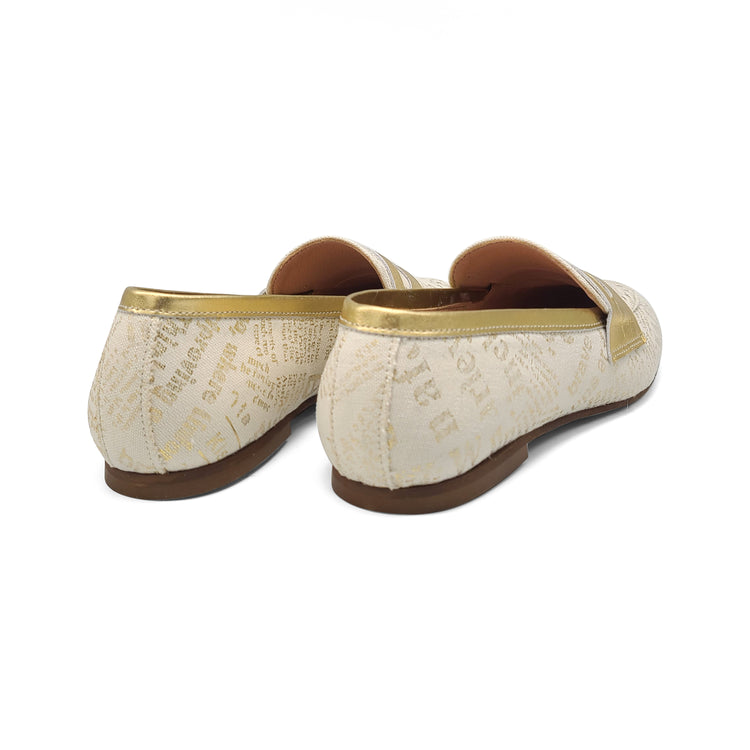 Maria Catalan Gold Letters Slip On 505712