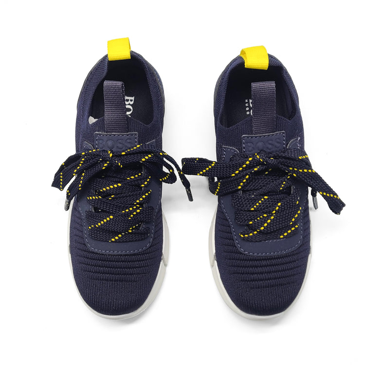Hugo Boss Navy Mesh Lace Sneaker J29280