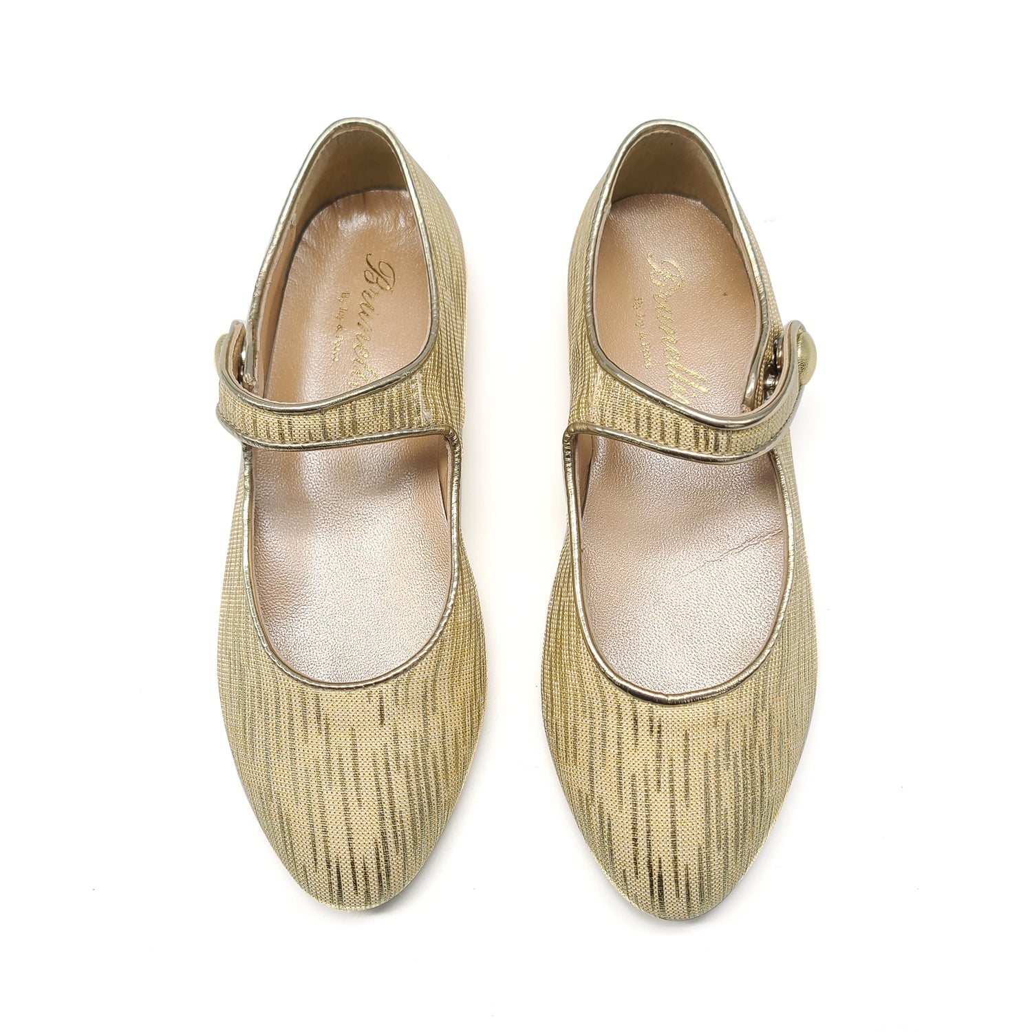 Brunellis Gold Streak Pointed Mary Jane SA4007 – Laced Shoe Inc