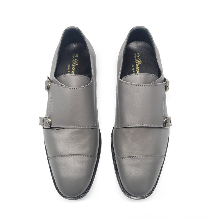 Brunellis Grey Monk Dress Shoe 1033