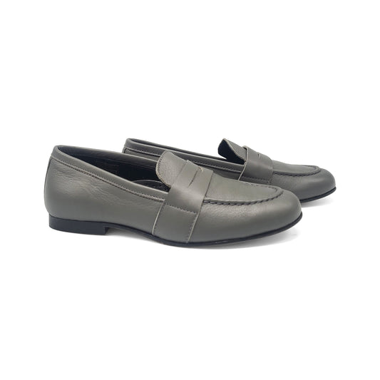Brunellis Grey Penny Loafer Dress Shoe U1245
