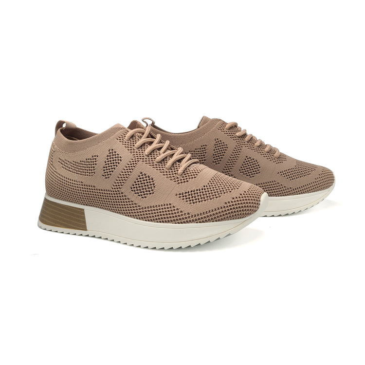 Henry Ferrera Moca Taupe Chunky Lace Sneaker