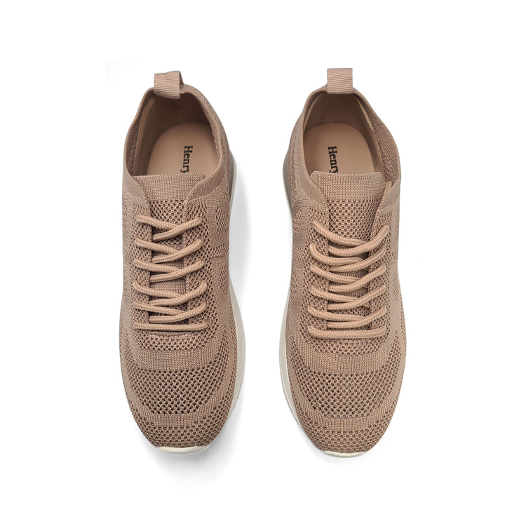 Henry Ferrera Moca Taupe Chunky Lace Sneaker