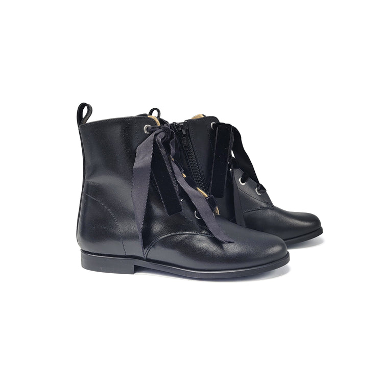 Finding Alex Mikey Black Lace Up Bootie