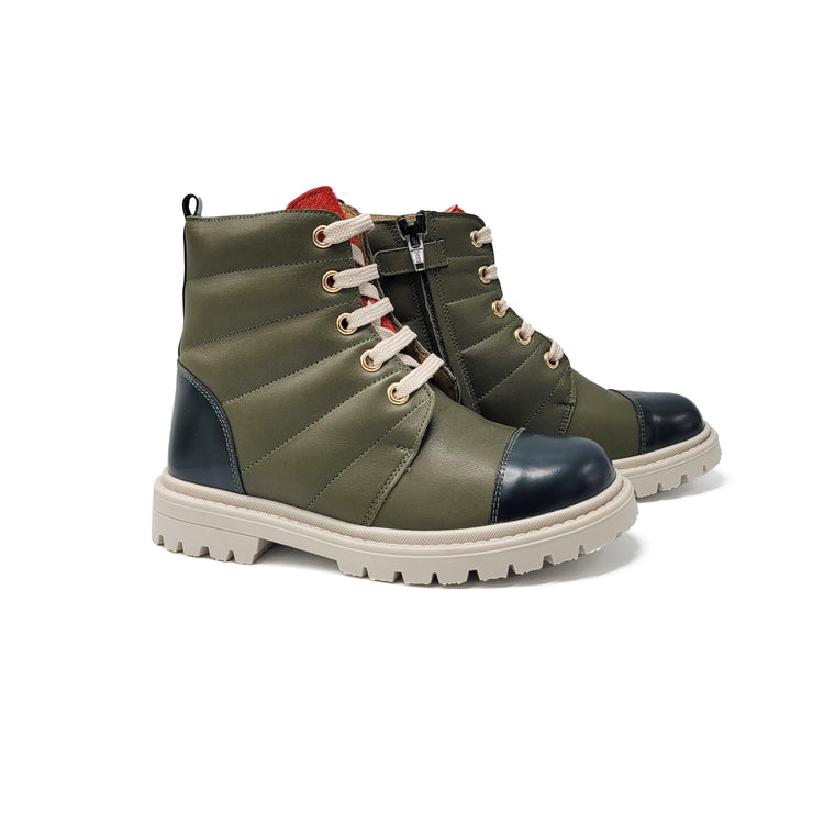 Andanines Army Green Bootie 222698