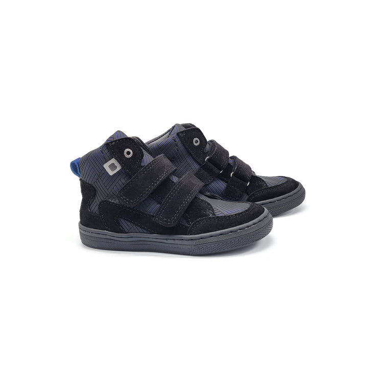 BO-BELL-MAXUS-Black Blue Velcro Sneaker