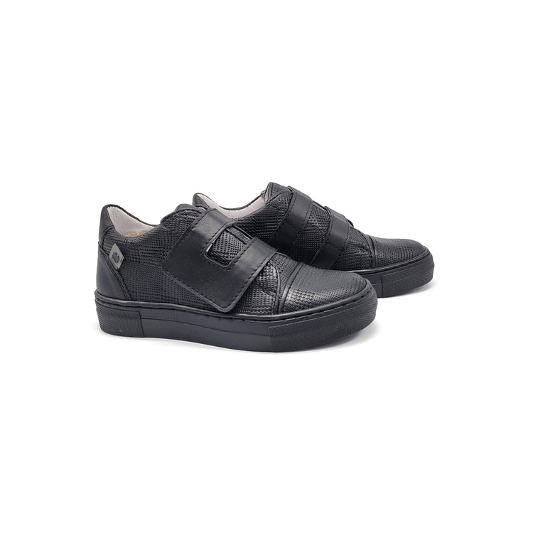 BO-BELL Spider Black Textured Velcro Sneaker