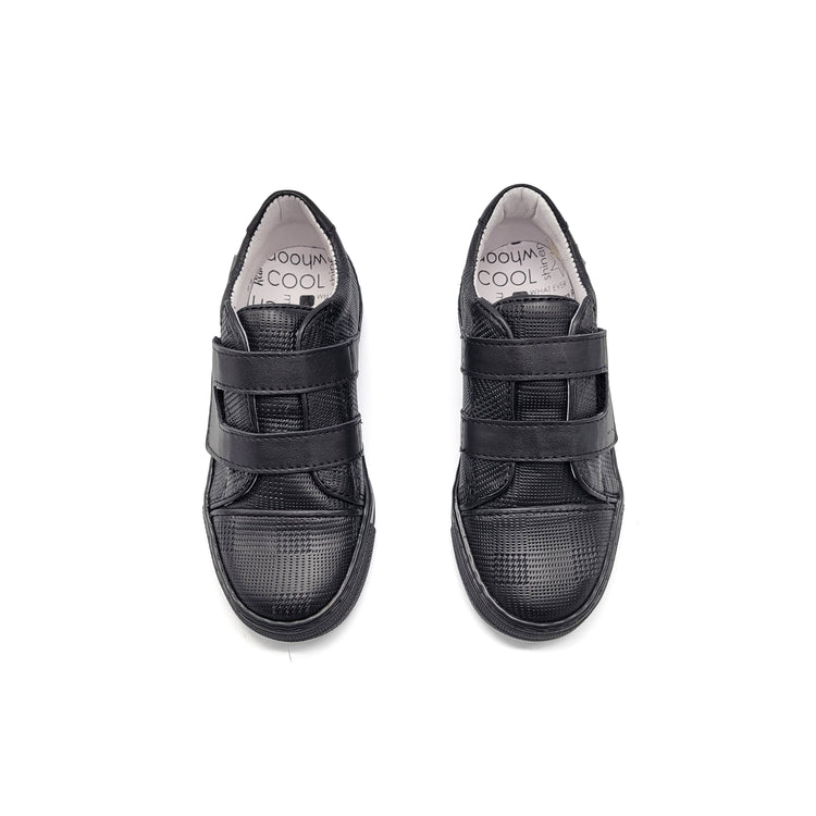 BO-BELL Spider Black Textured Velcro Sneaker