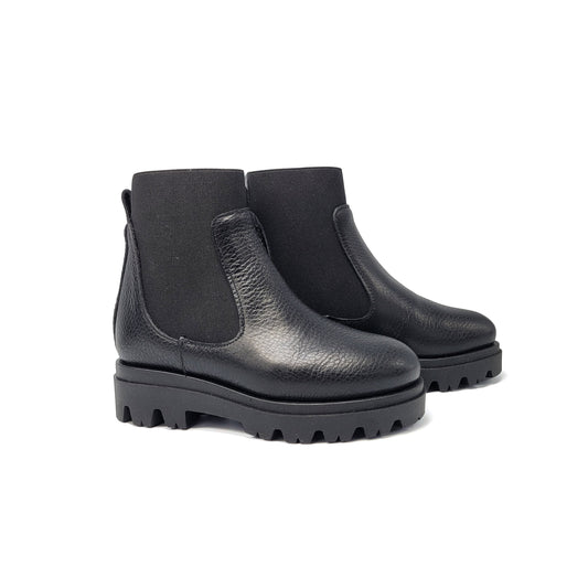 Finding Alex Black Chunky Sole Boot 3768