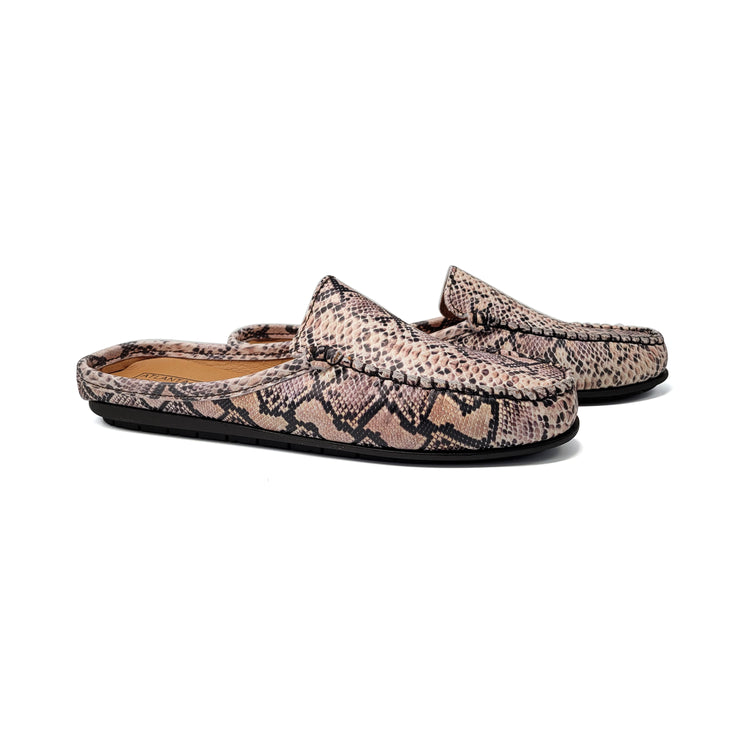 Atlanta Moccasin Pink Snake 009 Slipper *Size 42