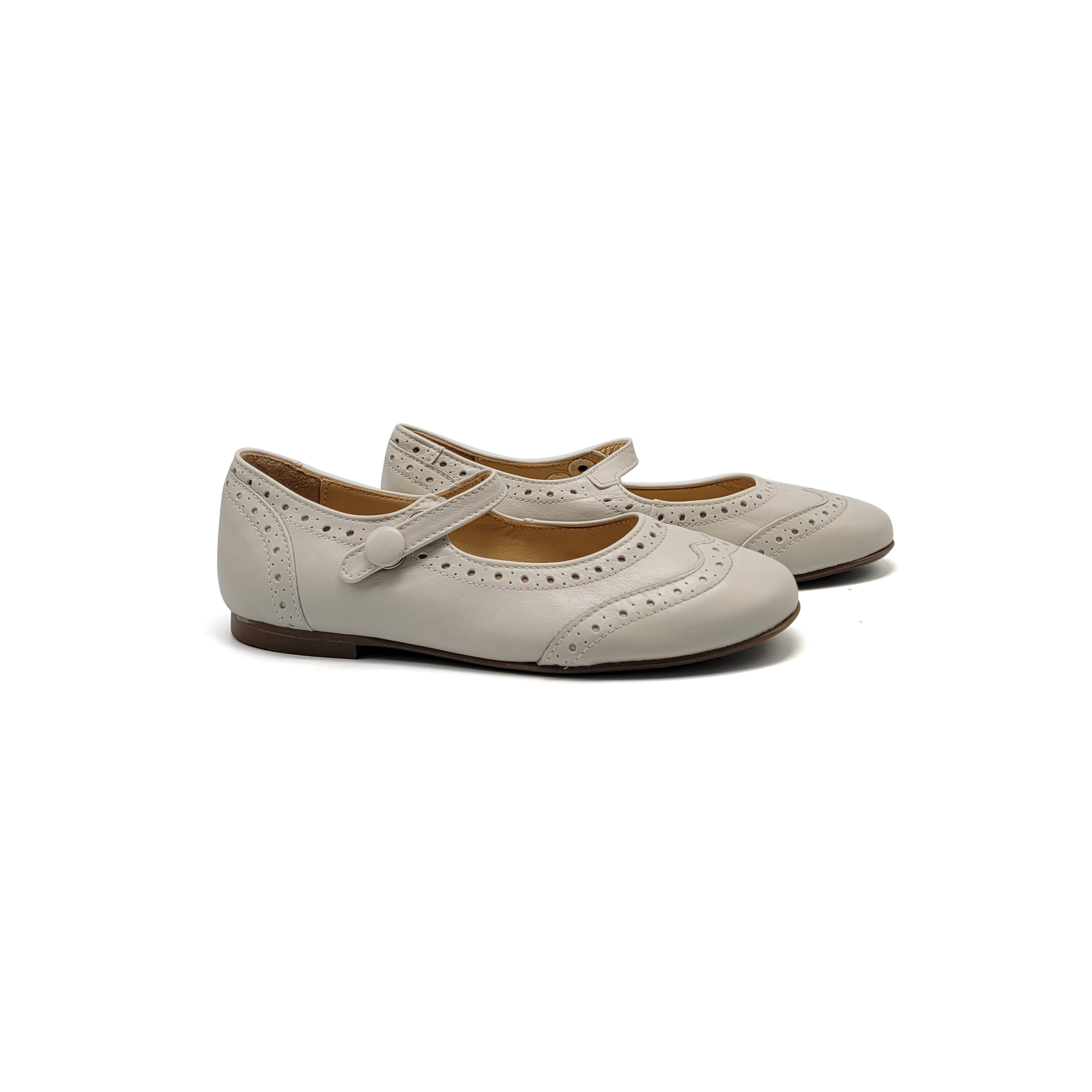 Brunellis Light Beige Wingtip Mary Jane S24 – Laced Shoe Inc