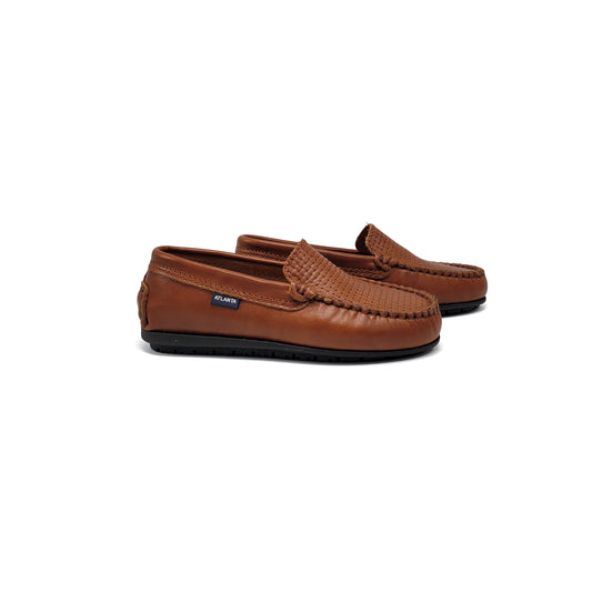 Atlanta Mocassin Tawny Cognac Basket Loafer 015