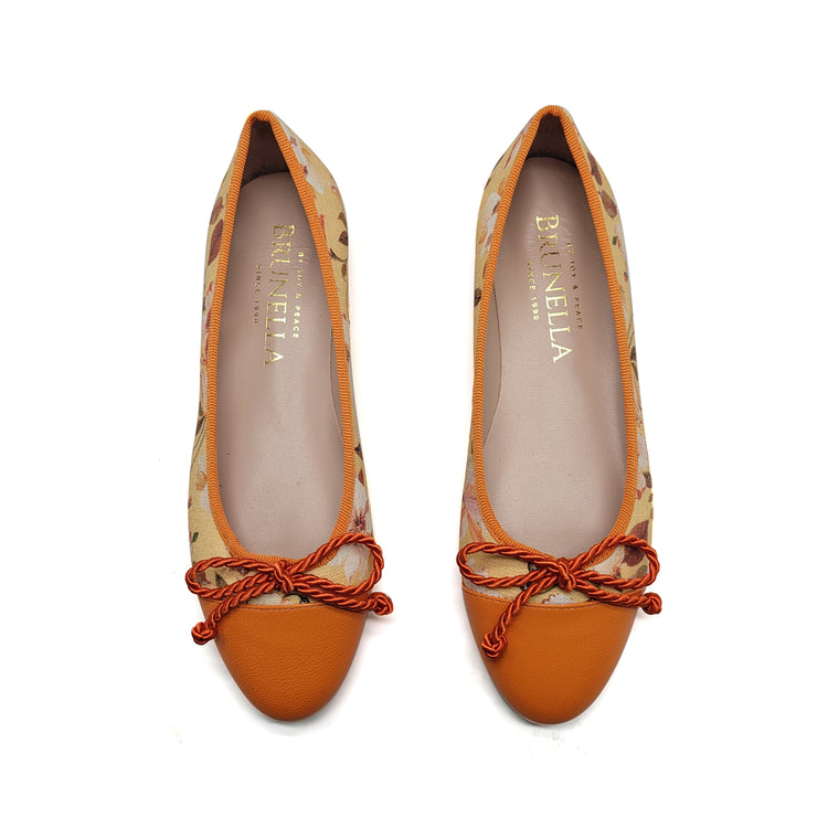 Brunella Orange Sandrine Ballet Flat 400