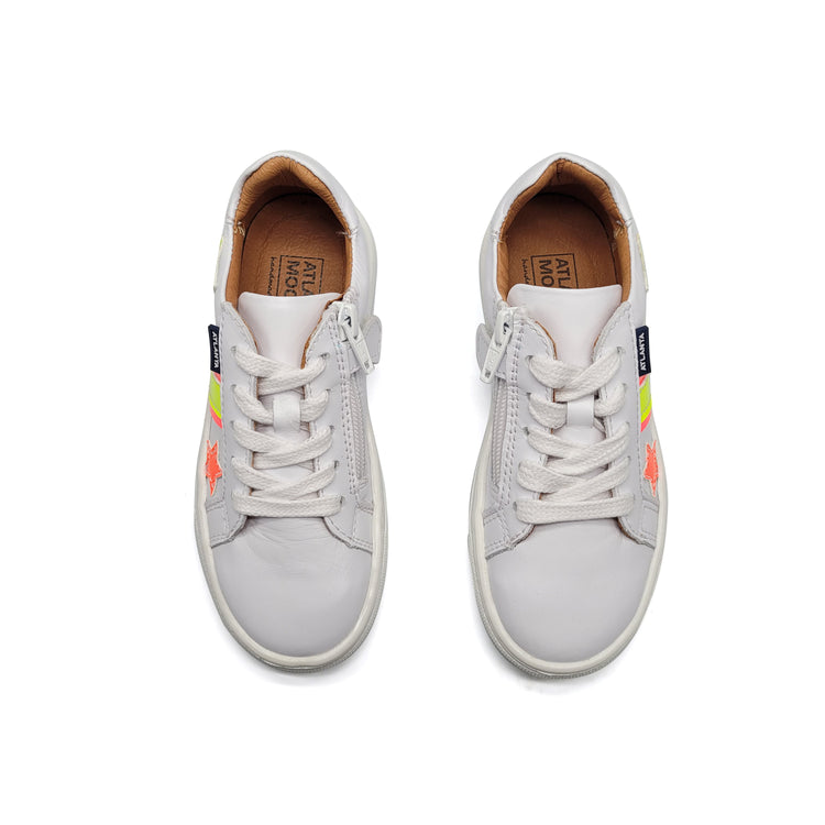 Atlanta Mocassin Neon Stars White Sneaker S106