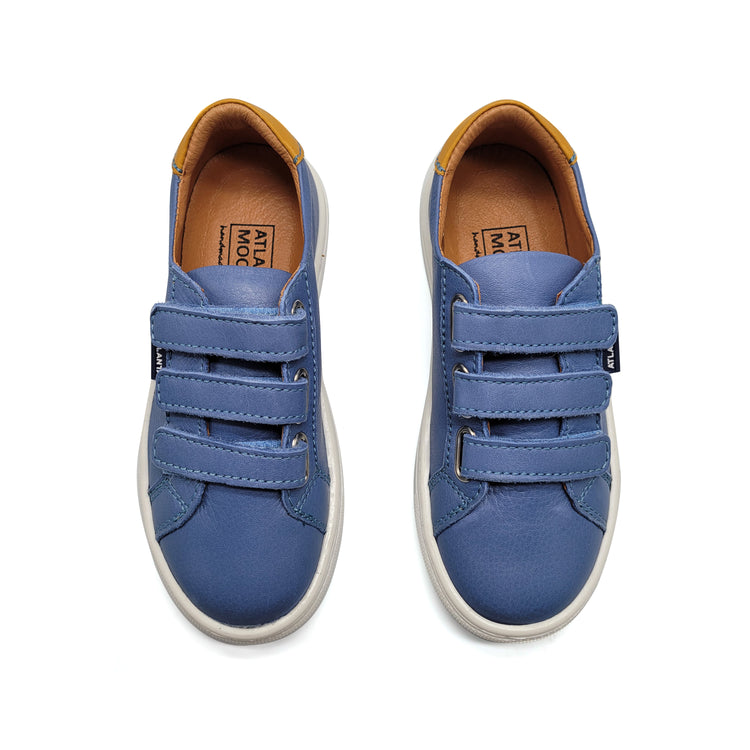 Laces Sneakers - blue denim leather - Atlanta Mocassin