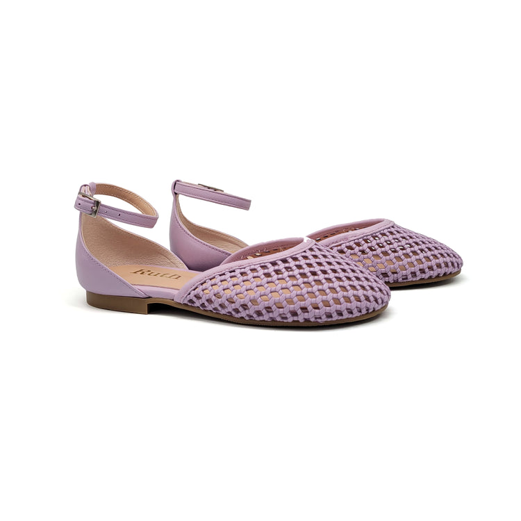 Ruth Secret Lilac Net Ankle Strap Dress Shoe 3729