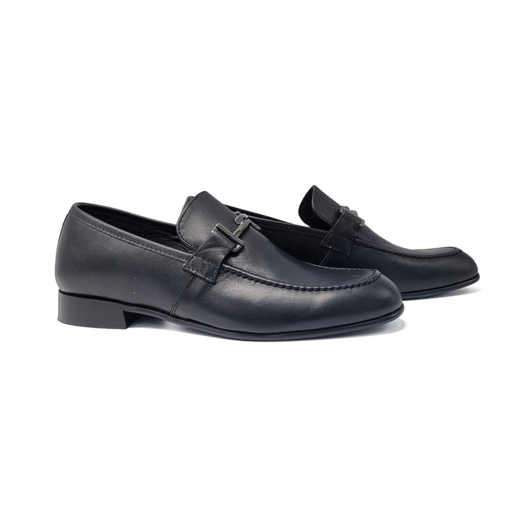 Andanines Black Parallel Chain Loafer 222853