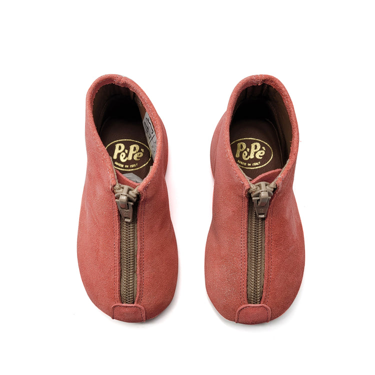 Pepe Coral Shimmer Front Zipper Baby Bootie 225