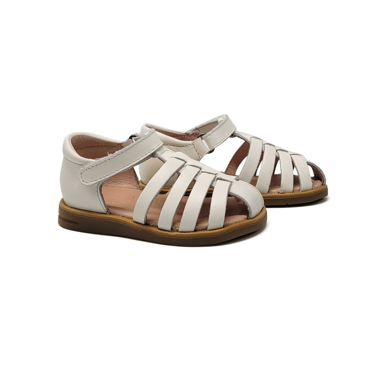 Acebos White Leather Sandal 1310