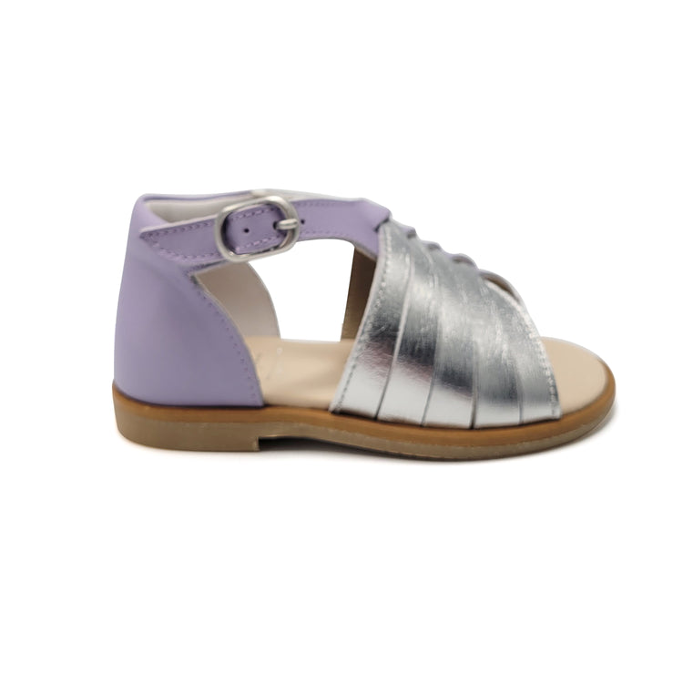 Manuela De Juan Lilac Silver Sandal S3021