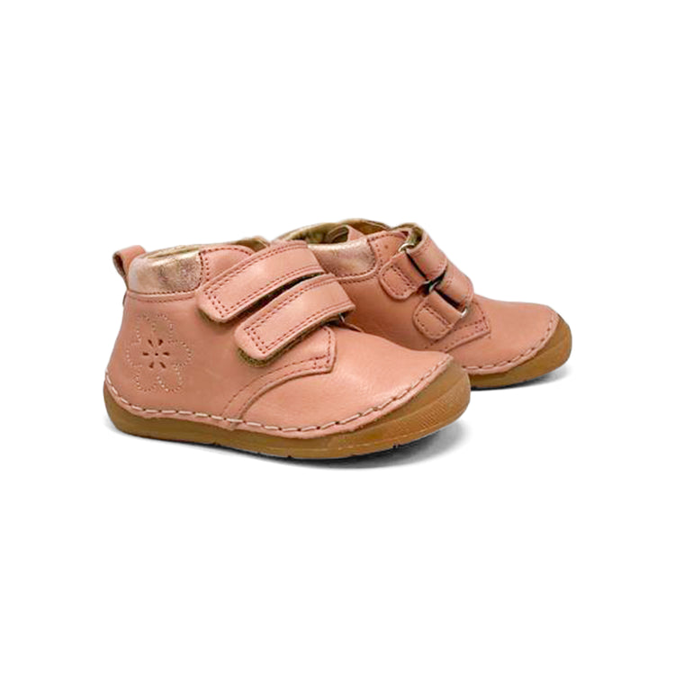 Froddo Pink Gold Flower Velcro First Walker G2130252 – Laced Shoe Inc