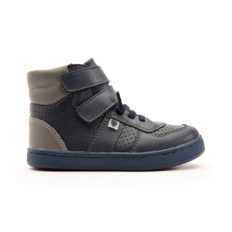 OldSoles Navy and Grey Velcro Hi Top Sneaker 6105