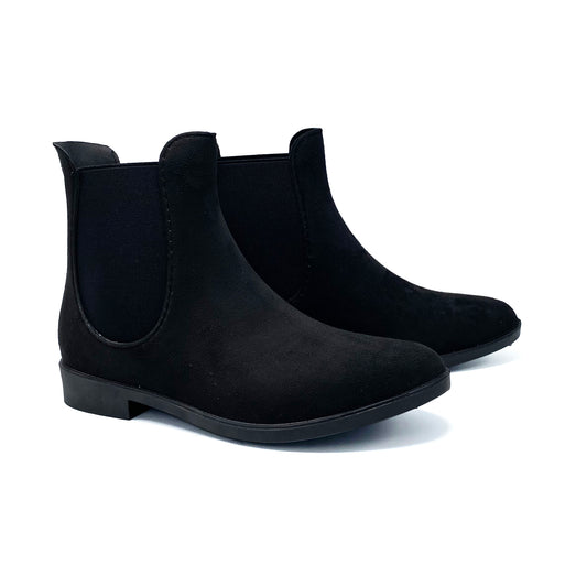 Henry Ferrera Clarity Black Suede Short Water Resistant Rain Boot