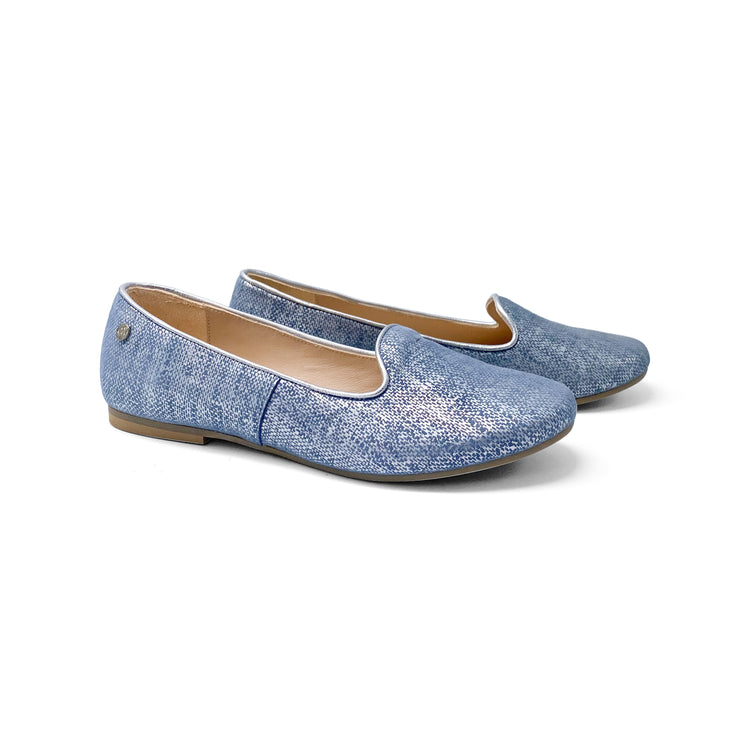 Manuela De Juan Blue Slip on Loafer S2184
