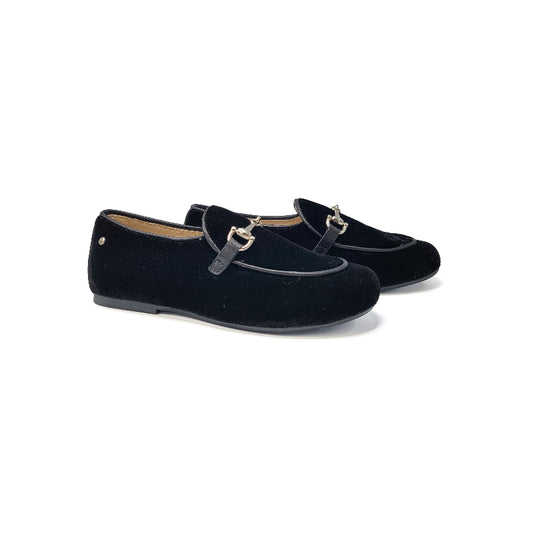 Manuela-De-Juan- Black-Velvet-Chain-Slip-On-BOYS