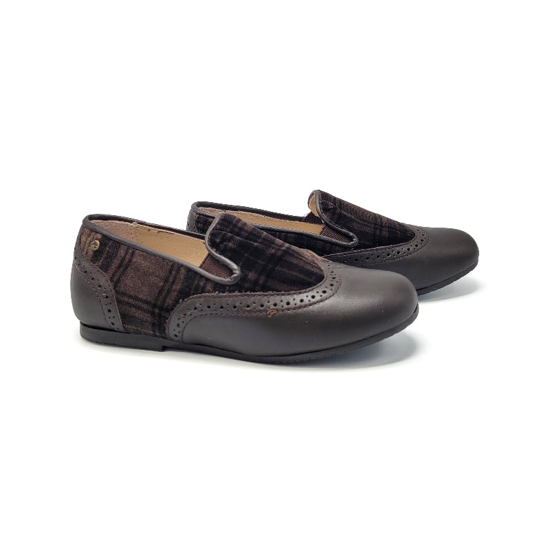 Manuela-De-Juan-Brown-Velvet-Leather-Slip-On-BOYS