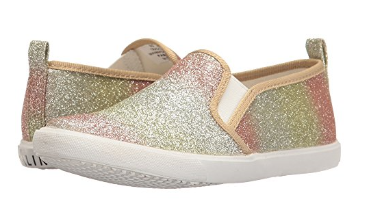 Amiana Rainbow Glitter Slip-on Sneaker A0864