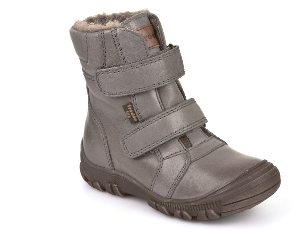 Froddo Grey Fur Lined Waterproof Velcro Boot G3110121