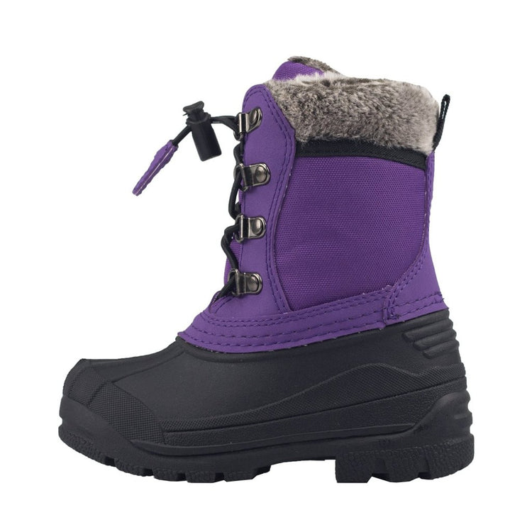 Oaki Black and Purple Velcro Snow Boot