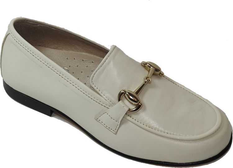 Hoo White Chained Loafer 2268