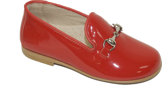 Hoo Red Patent Chain Slip On Loafer 2253